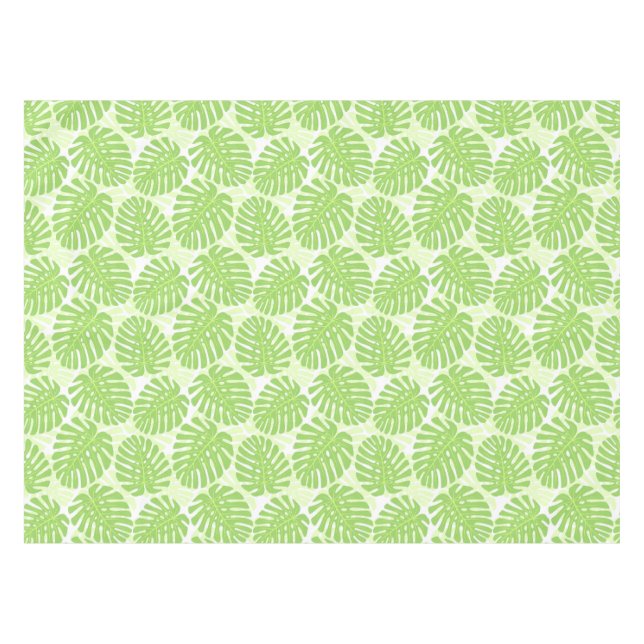 Blätter der tropischen Pflanze - Monstera Muster Tischdecke (Vorderseite (Horizontal))