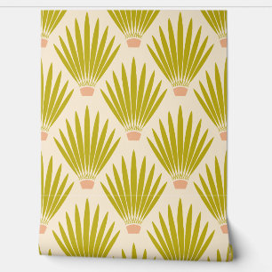 Blätter der Wüste Südwest Boho Palm - Creme Tapete