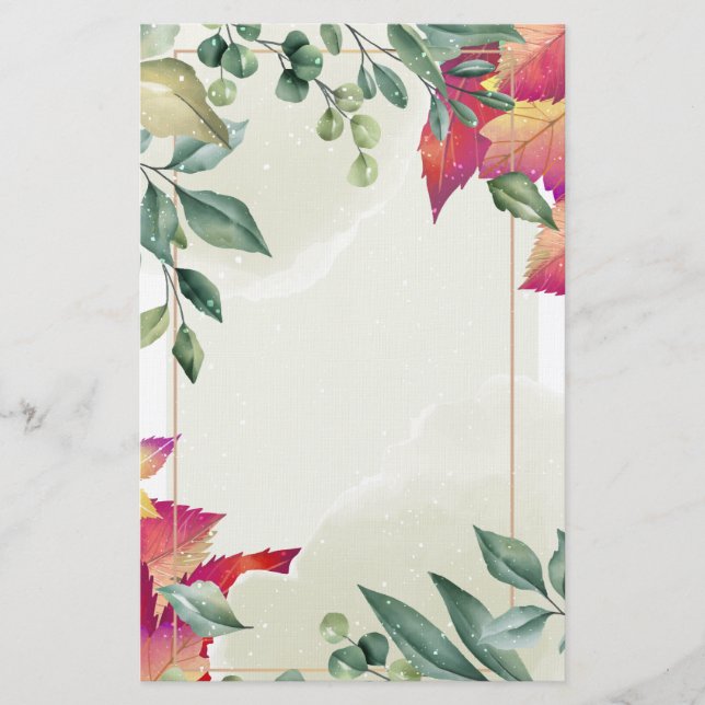 Blätter des botanischen Herbstes Briefpapier (Vorderseite)