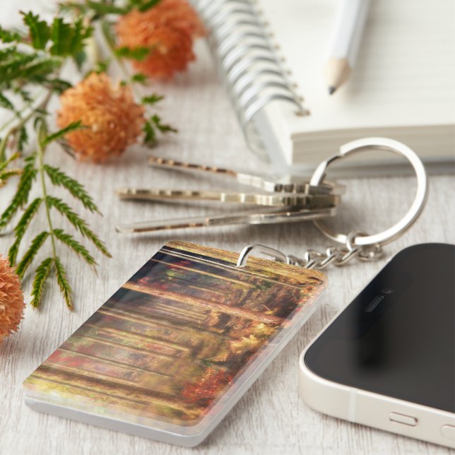 Blätter des Gold-Schlüsselanhängers Schlüsselanhänger (Vorderseite rechts)