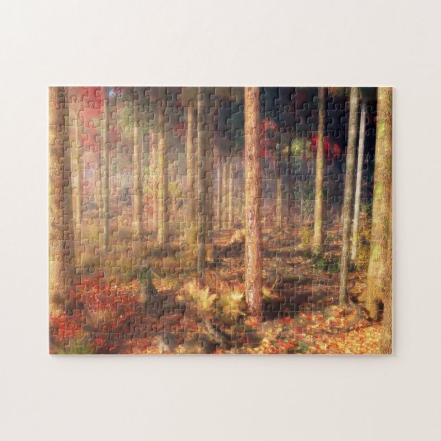 Blätter des Goldpuzzles Puzzle (Horizontal)