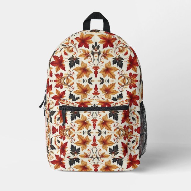 Blätter des Herbstes Bedruckter Rucksack (Vorderseite)