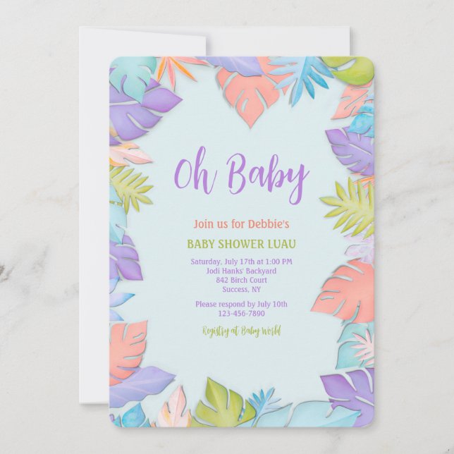 Blätter des Sommers Einladung (Vorderseite)