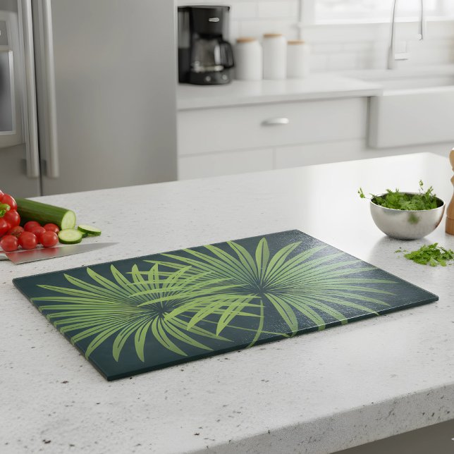 Blätter des tropischen Amazonas Schneidebrett (tropical leaves cutting board)
