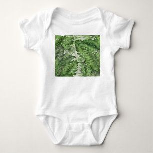 Blätter des tropischen Dschungels: nahtloser blume Baby Strampler