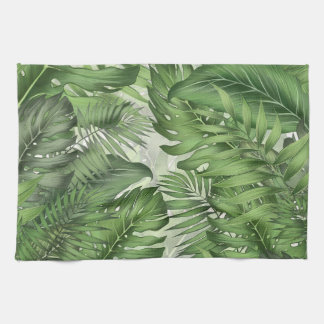 Blätter des tropischen Dschungels: nahtloser blume Geschirrtuch