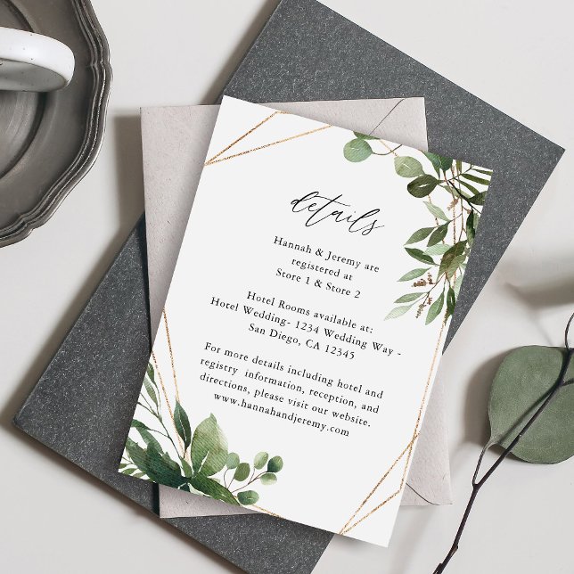 Blätter & Eukalyptus Gold LG 2 Begleitkarte (Von Creator hochgeladen)