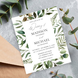 Blätter & Eukalyptus Rustikale Hochzeiten Flyer