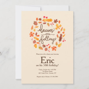 Blätter fallen  einladung