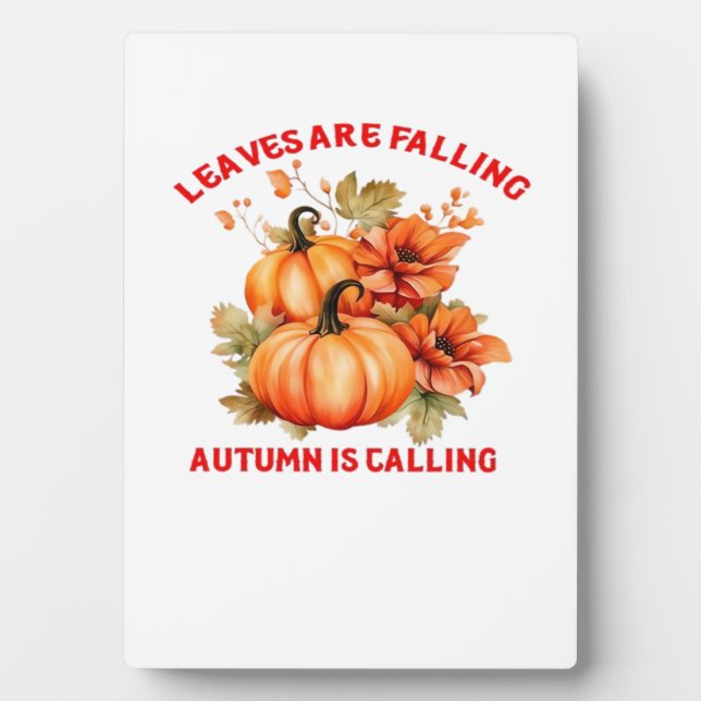 Blätter fallen Herbst ist Calling Design Classi Fotoplatte (Vorderseite)