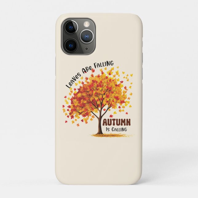 Blätter fallen, Herbst ruft - gemütlicher Fall Case-Mate iPhone Hülle (Rückseite)