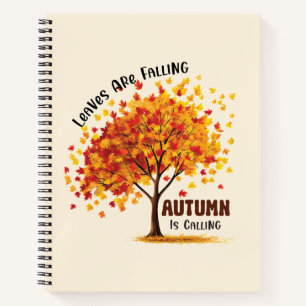 Blätter fallen, Herbst ruft - gemütlicher Fall Notizbuch