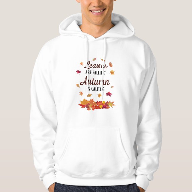 Blätter fallen Herbst ruft Hoodie (Vorderseite)