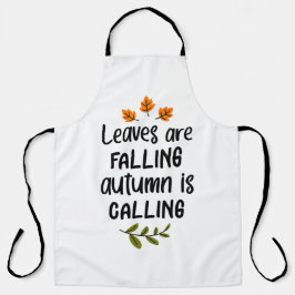 Blätter fallen, Herbst ruft Schürze