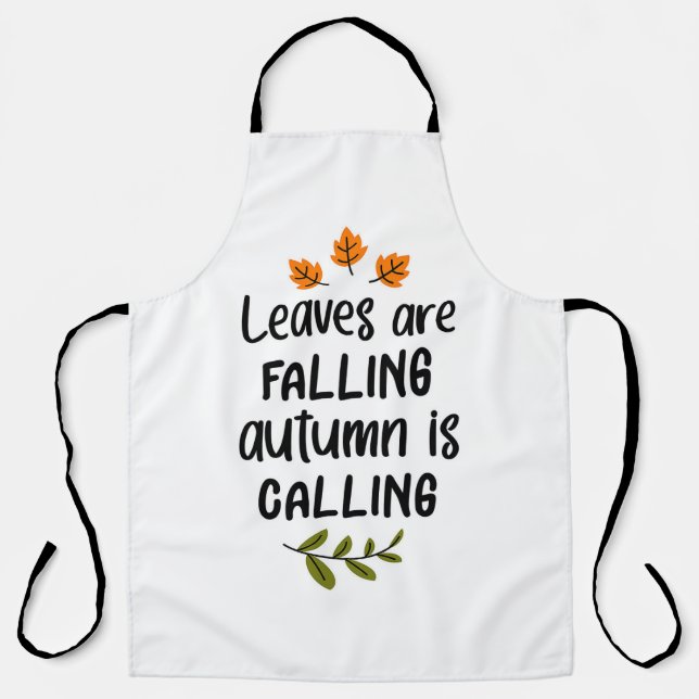 Blätter fallen, Herbst ruft Schürze (Vorderseite)