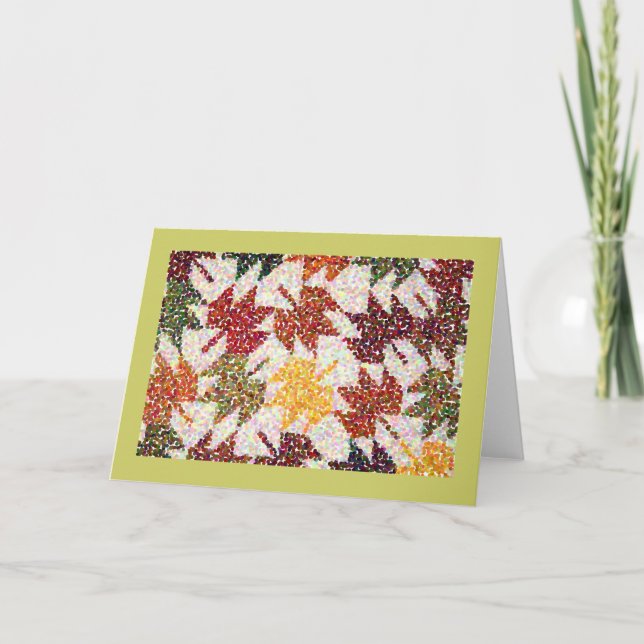 Blätter Feiertagskarte (Vorderseite)