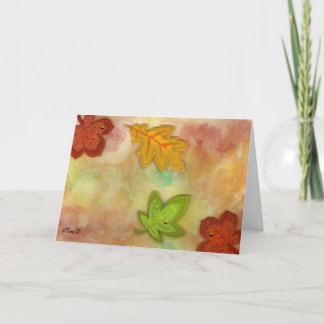 Blätter Feiertagskarte