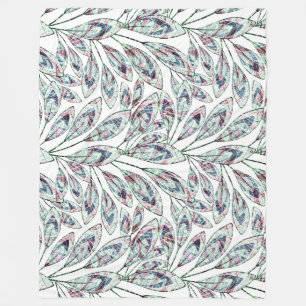 BLÄTTER . FLEECEDECKE
