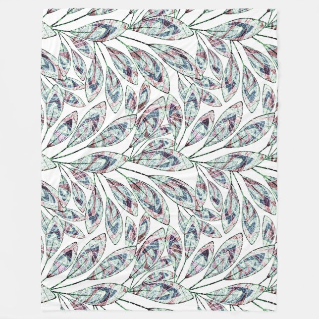 BLÄTTER . FLEECEDECKE (Vorderseite)