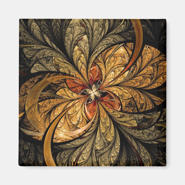 Blätter Fraktal Art Magnet (Vorne)