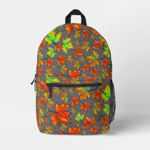 Blätter für Ahorn-Blätter in Rot-Orange Bedruckter Rucksack
