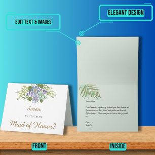 Blätter für Aquarellbilder 01 Brautparty Vorschlag Karte