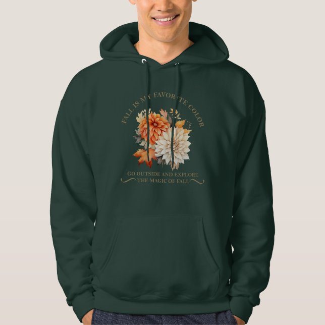 Blätter für Aquarellfarben fallen Herbstkurse an Hoodie (Vorderseite)