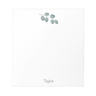 Blätter für Aquarellfarben-Silver-Dollar-Eukalyptu Notizblock