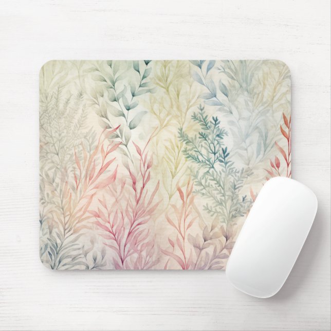 Blätter für Aquarellpastellfarben Mousepad (Mit Mouse)