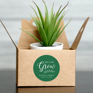 Blätter für benutzerdefinierte Farben, die Liebe h Runder Aufkleber