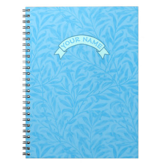 Blätter für Blue Individuelle Name Notebook Notizblock