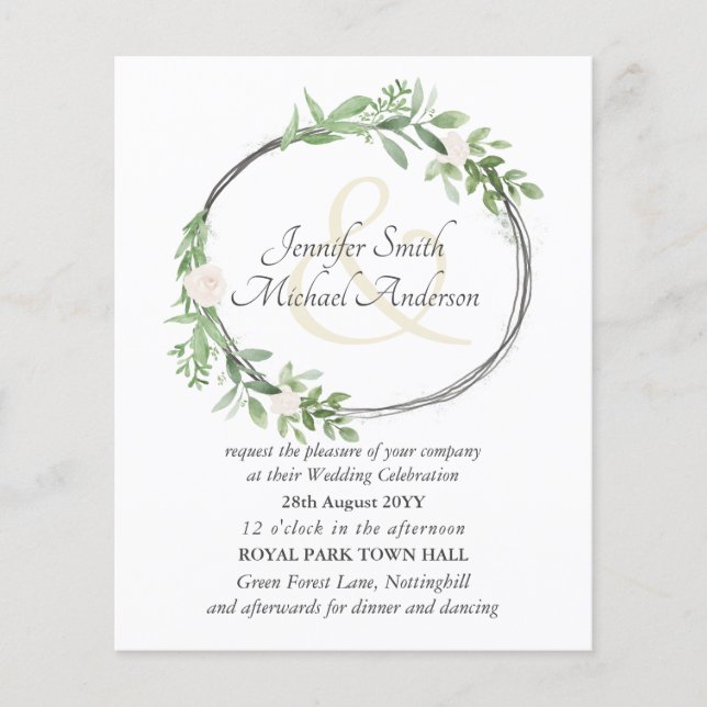 Blätter für Blumenkranke mit Hochzeitsampern (Vorderseite)