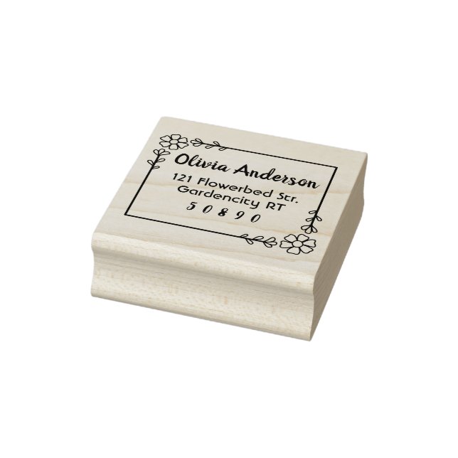 Blätter für Blumenrahmen Gummistempel (Stempel)