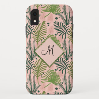 Blätter für botanische Vegetation und Monogramm Pi Case-Mate iPhone Hülle