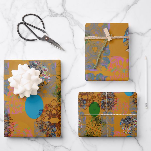 Blätter für das blaue Umhüllungspapier Orange Brow (Vorderseite)