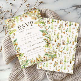 Blätter für den Herbstwald Hochzeit im Herbst RSVP Karte