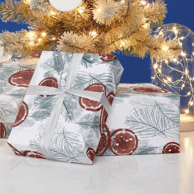 Blätter für die Aquarellwanne Geschenkpapier (Feiertage)