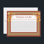 Blätter für die Autumn Branch (Autumn Branch) der  Hinweiskarte<br><div class="desc">Diese bezaubernden, schriftlichen Advice Cards sind perfekte Ergänzung zu jeder Hochzeit. Gib diese Karten einfach an deine Gäste, zusammen mit den schönen Tips Sharpie Stiften. Ihre Gäste können sich dann alle Ratschläge für die neue Braut und den neuen Bräutigam notieren. Diese sind in einer Größe von 4, 25" x 5,...</div>