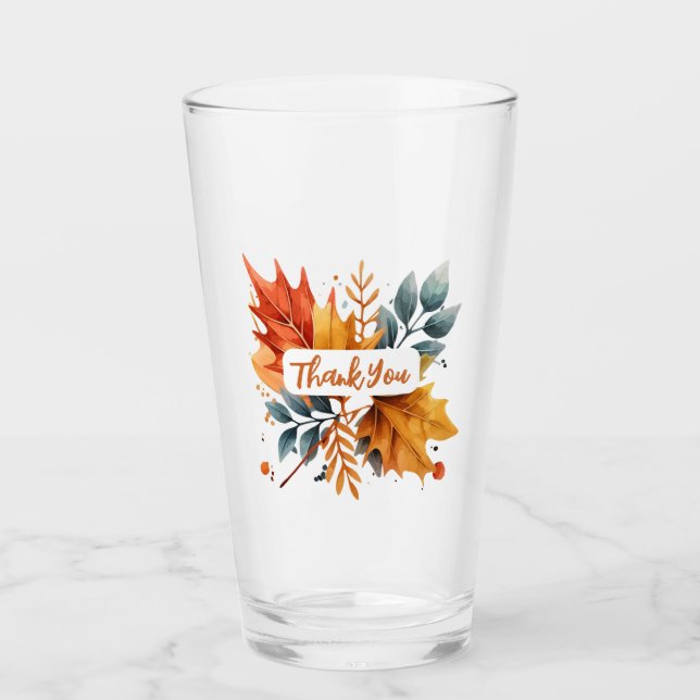 Blätter für die Farbe des Herbstes Glas (Vorderseite)