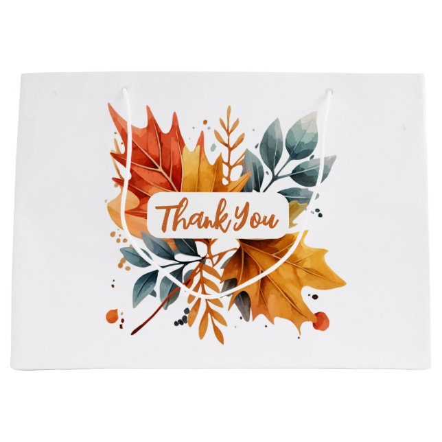 Blätter für die Farbe des Herbstes Große Geschenktüte (Vorderseite)