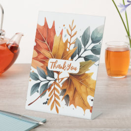 Blätter für die Farbe des Herbstes Sockelschild