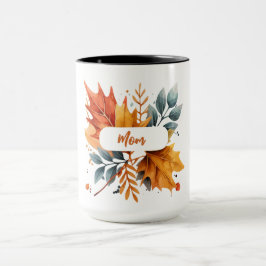 Blätter für die Farbe des Herbstes Tasse