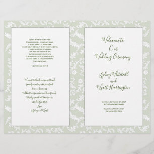 Blätter für die geflochtene katholische Hochzeitsf