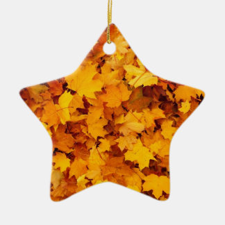 Blätter für die Herbstgelbe Maple Keramikornament