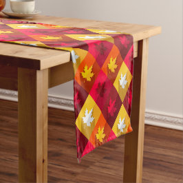 Blätter für die Herbstmaple - Helle Patchwork Kurzer Tischläufer