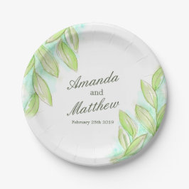 Blätter für die Hochzeitskarosserie Pappteller