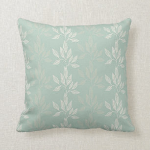Blätter für die Sage Green & Gold Gum Leaf-Muste Kissen