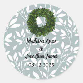 Blätter für einfache Blumenweine Runder Aufkleber