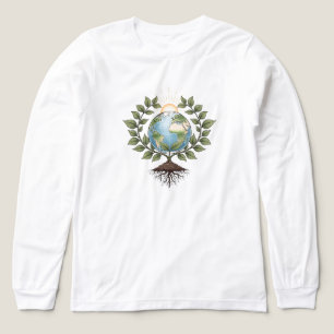 Blätter für Erdwachstum NUR WEISS Tri-Blend Shirt