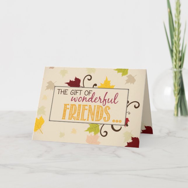 Blätter für Freundschaften Karte (Vorderseite)